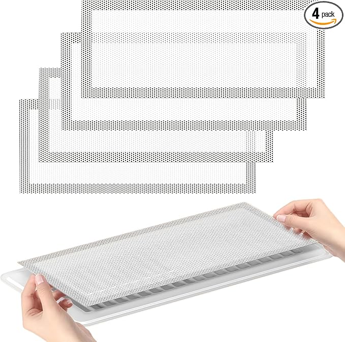 4 PCS White Magnetic Vent Covers- 4x10 Magnetic Air Vent Covers by Xiesaip
