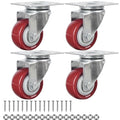 Finnhomy Swivel Casters Wheels Set of 4 Heavy Duty Plate Casters 2 Inch Premium by Finnhomy
