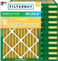 Filterbuy 20x24x2 Air Filter MERV 11 Superior Pet & Allergy Defense, by Filterbuy