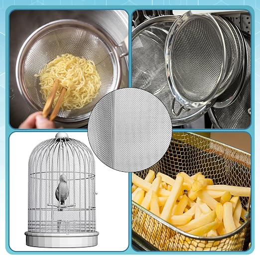 SATINIOR 2 Packs 11.8 x 39.3 Inch 304 Stainless Steel Woven Wire Mesh Fine - Image 7