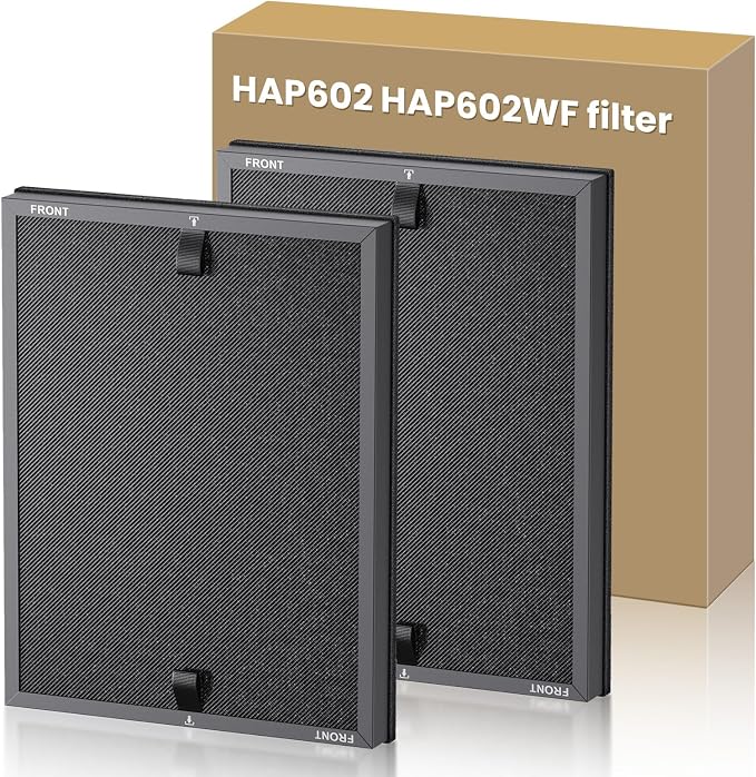 2 Pack HAP602 Replacement Filter by HKNECE