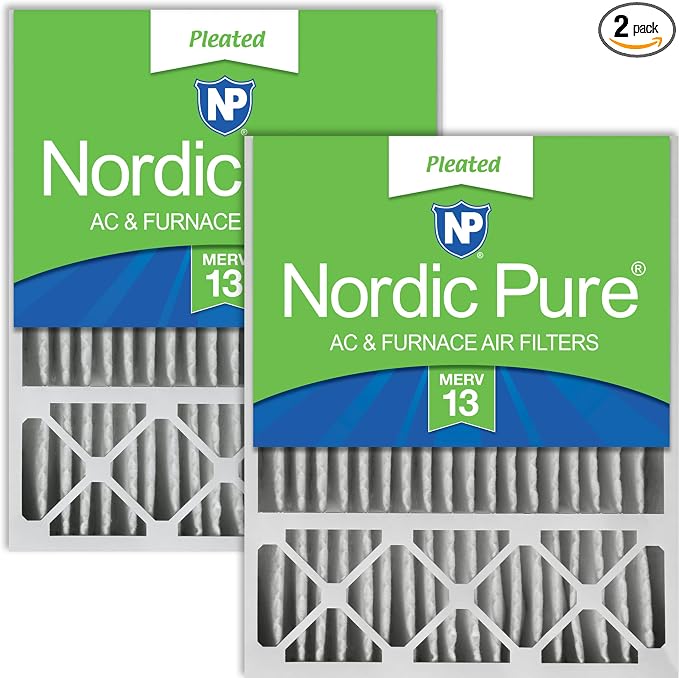 Nordic Pure 16x25x5 Honeywell/Lennox Replacement MERV 13 Air Filters 2 Pack | by NordicPure