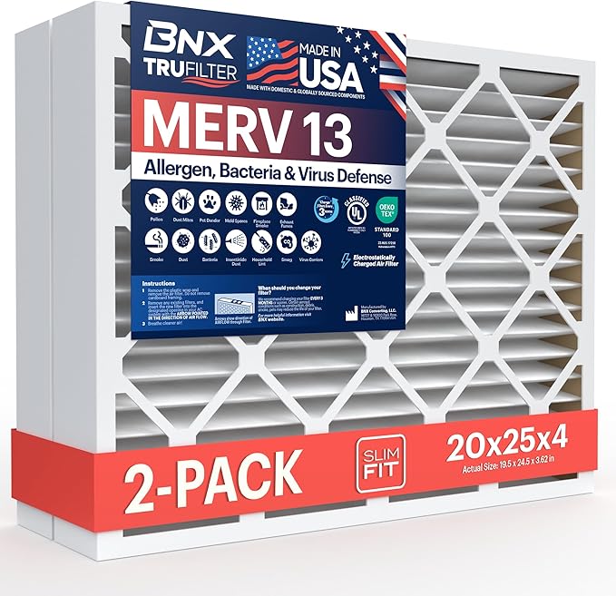 BNX TruFilter 20x25x4 MERV 13 Air Filter by BNX