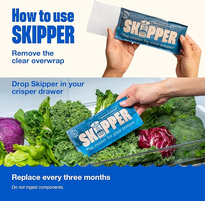 Skipper Fridge Hydration Pack | Keeps Vegetables & Herbs Fresh 3X Longer | - Image 8