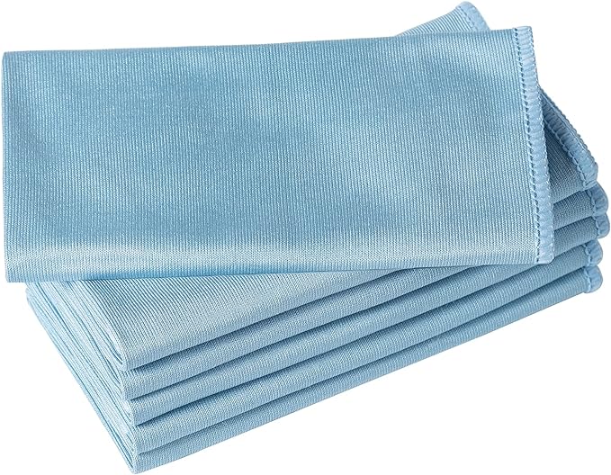 Puomue 6 Pack Microfiber Glass Cleaning Cloth, 16 Inch X 16 Inch, Lint Free by Puomue
