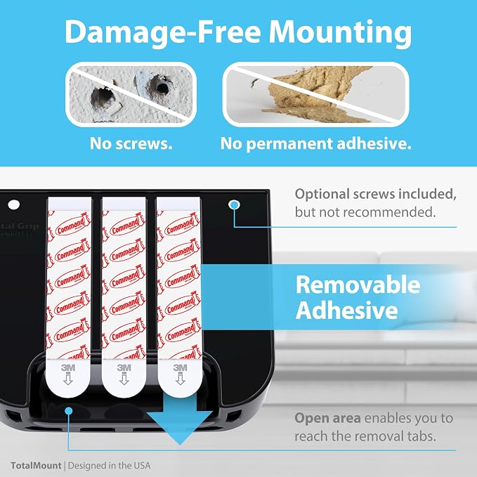 TotalMount Hole-Free Remote Holders – Eliminate Need to Drill Holes in Your Wall - Image 4