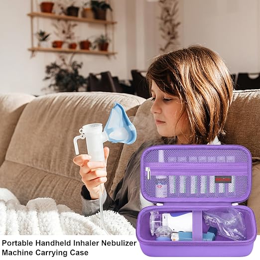 Carrying Case for Portable Handheld Inhaler Nebulizer Machine. Purple - Image 7