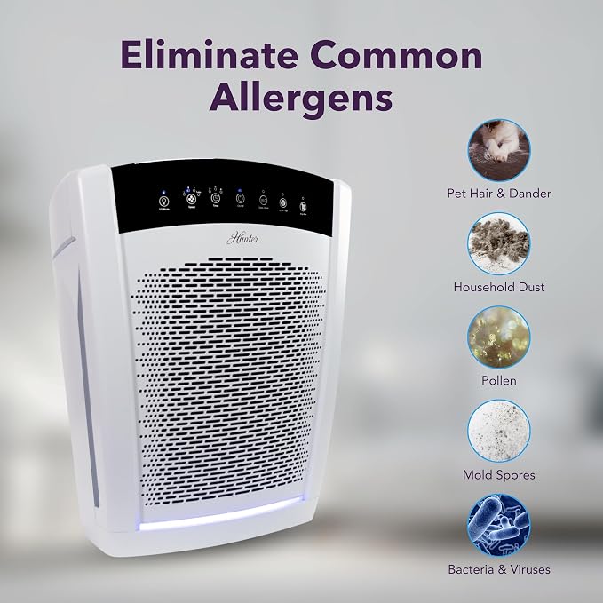 Hunter HP850 Air Purifiers for Home Large Room and Bedroom. True HEPA Air - Image 3
