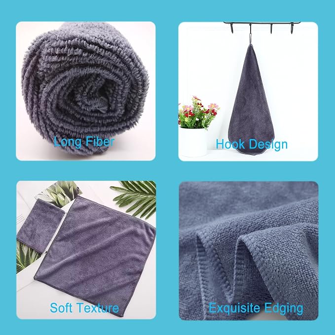 Microfiber Dish Cloth Kitchen Cleaning Rags Car Wash Drying Towel Rags High - Image 3