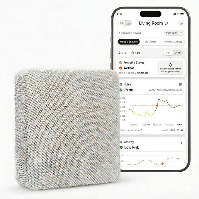 Layla Noise Monitor for Airbnb & Vacation Rentals | AI Occupancy & Noise Sensor by LaylaEco