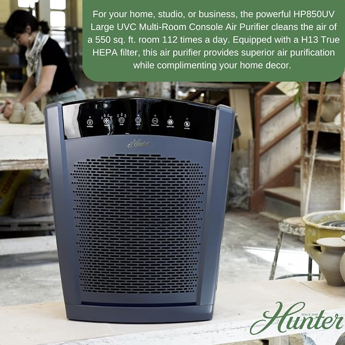 Hunter HP850 Air Purifiers for Home Large Room and Bedroom. True HEPA Air - Image 8