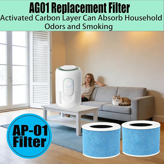AG01 Filters Replacement for Momcozy AP01 Nursery Air Purifier, 4-in-1 True - Image 3