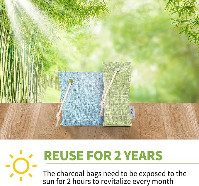 CLEVAST 16 Pack Activated Bamboo Charcoal Odor Absorber - Image 5