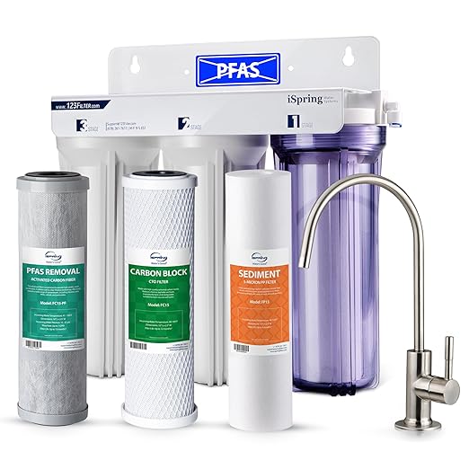 iSpring US31-PF 3-Stage Under Sink Water Filtration System, SGS-Tested to by iSpring