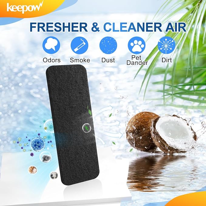 KEEPOW Ceiling Fan Filters for Blades, Ceiling Fan Air Purifier Pads - Image 2
