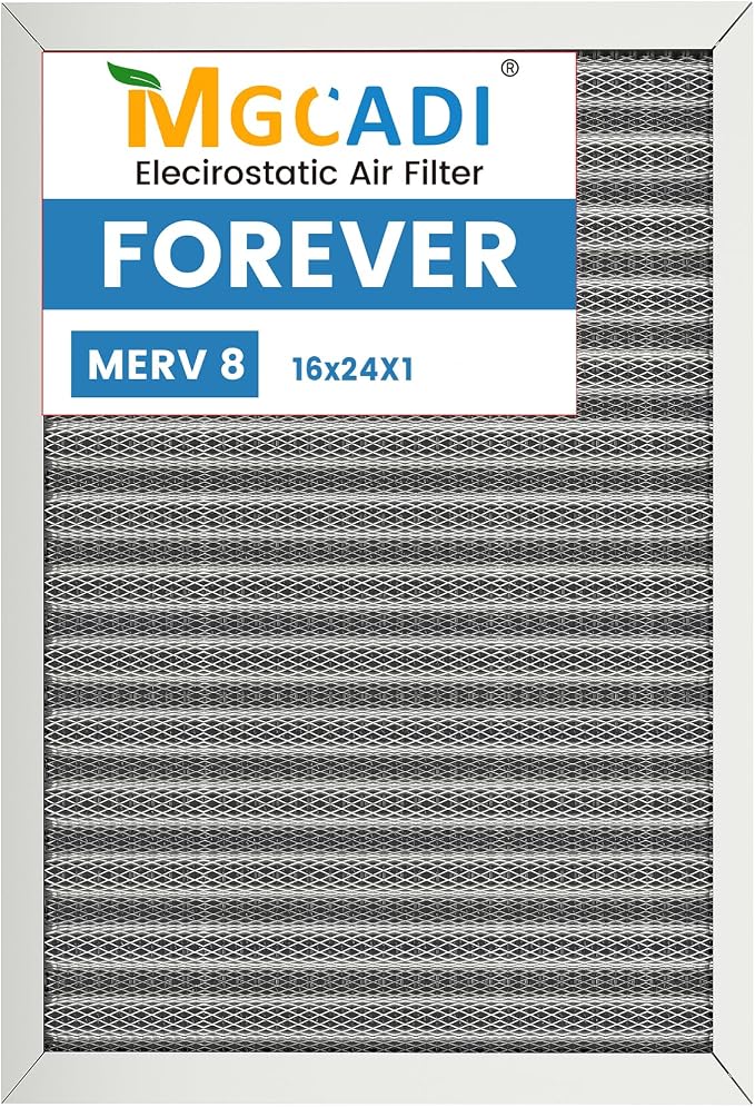 16x24x1 HVAC Furnace Air Filter, Lasts a Lifetime, the Last HVAC Filter You by MGCADI