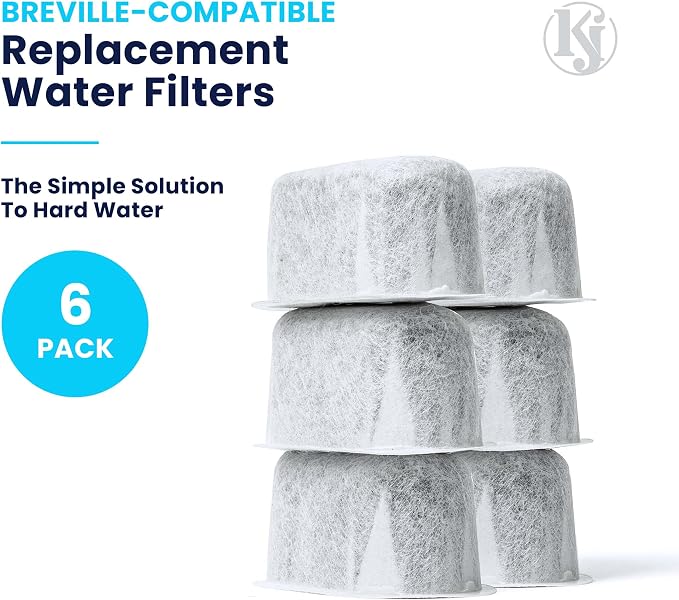 K&J Premium 6-Pack of Replacement Breville BWF100 Compatible Water Filters - Image 2