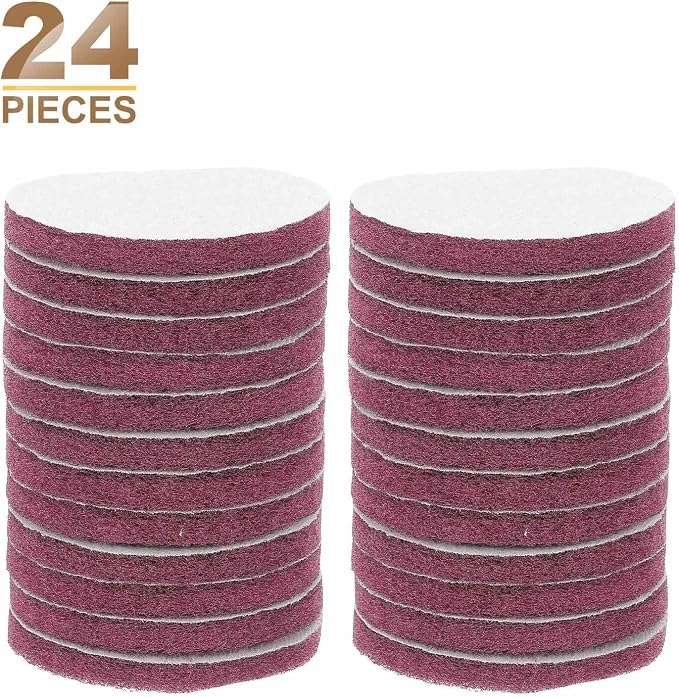 HARFINGTON 24pcs Scrubber Scouring Pads 500 Grits 4 Inch Drill Power Brush Hoop - Image 3