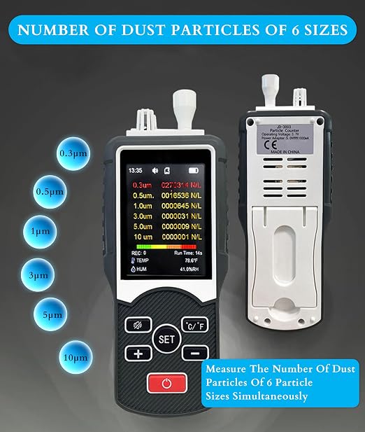 Air Quality Pollution Monitor, 0.3Μm to 10Μm Pm2.5 Dust Particle Counter Data - Image 4