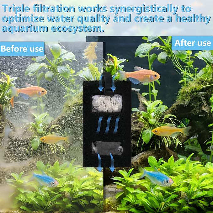 Aquarium Filter Media Set for Fluval SPEC, Betta and Flex Desktop Aquarium - Image 5