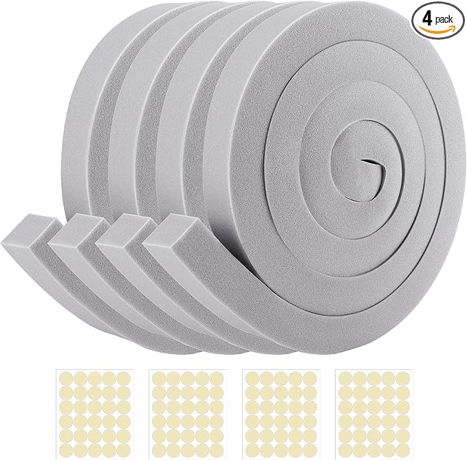 moonoom 4 Pcs Foam Air Conditioner Weatherseal Tape-1''x1''6.5ft Air by moonoom