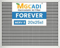 20x25x1 HVAC Furnace Air Filter, Lasts a Lifetime, Merv 8, the Last HVAC Filter by MGCADI
