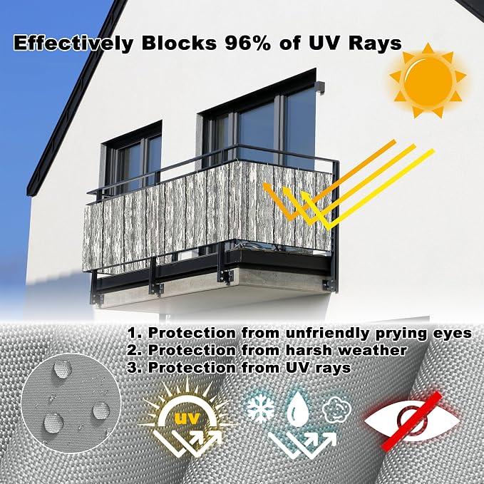 Privacy Screen 4.3' x 9.8' UV-Resistant Visibility Reduction Privacy Screen - Image 4