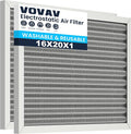 16X20X1 Air Filter-MERV 8, Washable & Reusable Electrostatic Air Filter by VOVAV