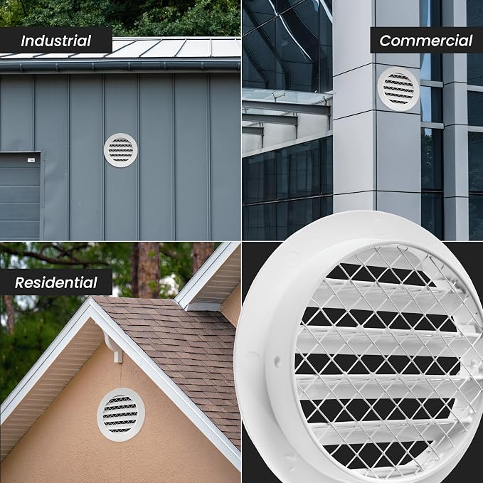 Repa Market 10 Inch Heavy-Duty White Aluminum Alloy Gable Vent - Image 5