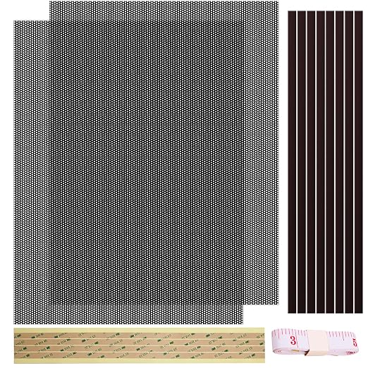 PC Dust Filter Mesh, 2 Pack, 0.8mm Holes, by HFEIX