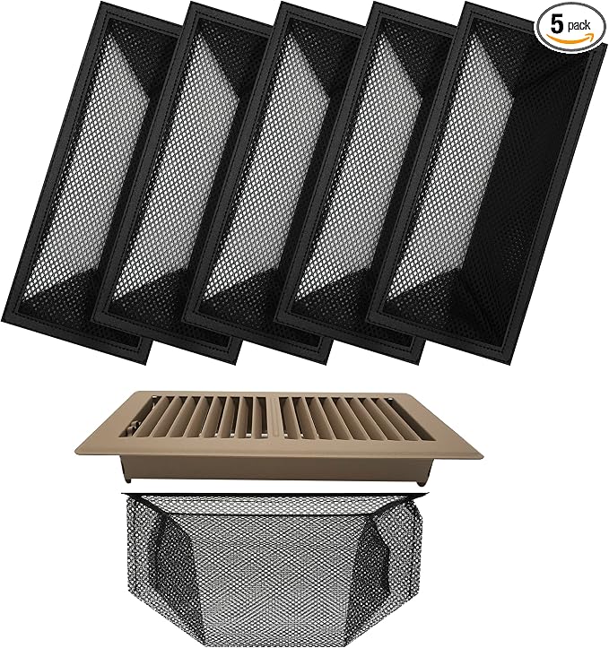 MODERN WAVE - Floor Air Vent Cover Screen - Floor Register Trap Mesh Filter Net by MODERNWAVE