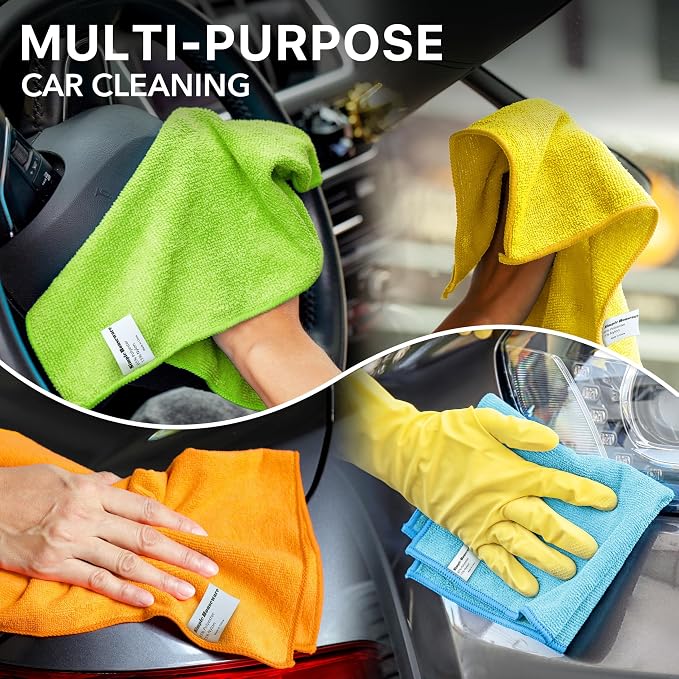Simple Houseware Microfiber Cleaning Cloth 20 Pack, 4 Colors - Image 8