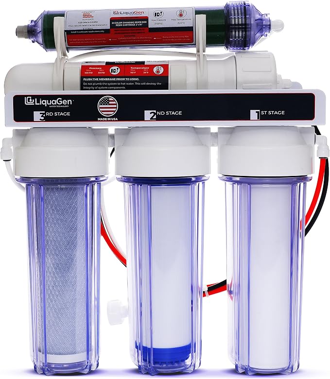 LiquaGen- 5 Stage Reverse Osmosis & Deionization | Aquarium Reef Water Filter by LiquaGen