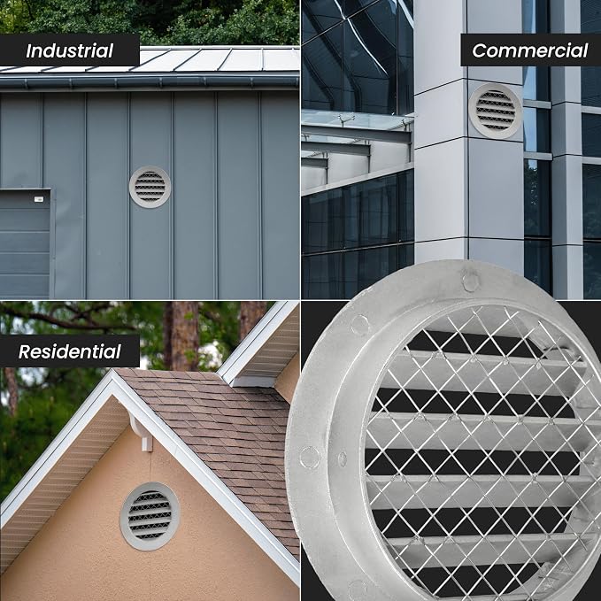 Repa Market 4 Inch Heavy-Duty Aluminum Alloy Gable Vent - Image 5