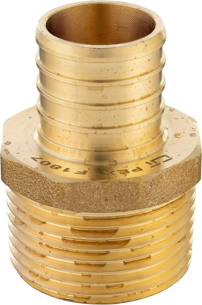 Pex 3/4 Inch x 3/4 Inch Male NPT Adapter Brass Crimp Fittings - Image 3