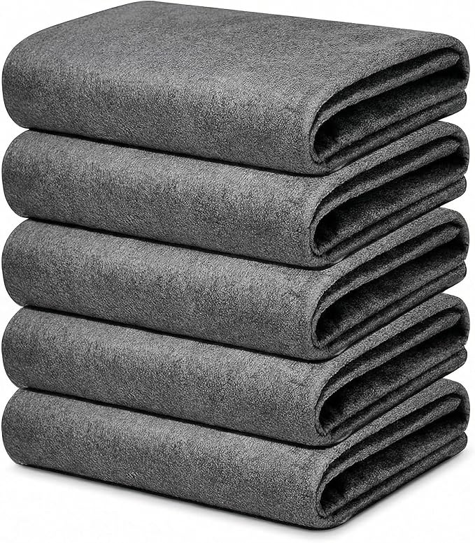 5 Pack Microfiber Cleaning Cloths — Lightweight, Lint-Free & Streak-Free Towels by MUAECH%E2%80%94%E2%80%94MakeUAnElegantHOME