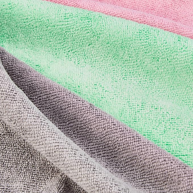 Amazon Basics Microfiber Cleaning Cloths, Ultra Absorbent, Scratch-Free - Image 3