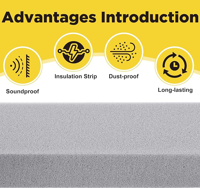 moonoom 3 Pcs Foam Air Conditioner Weatherseal Tape-2''x1''x6.5ft Air - Image 4