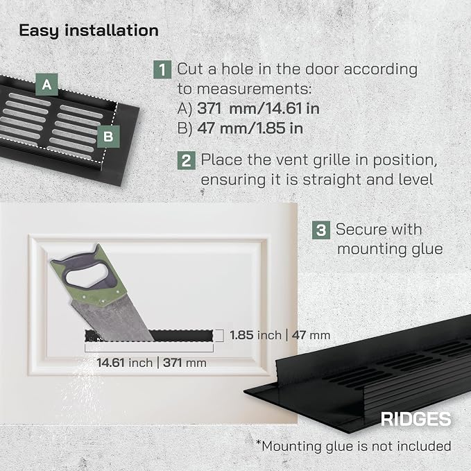 Vent Systems 15.75 x 2.36 Air Supply Ventilation Grille - Image 4
