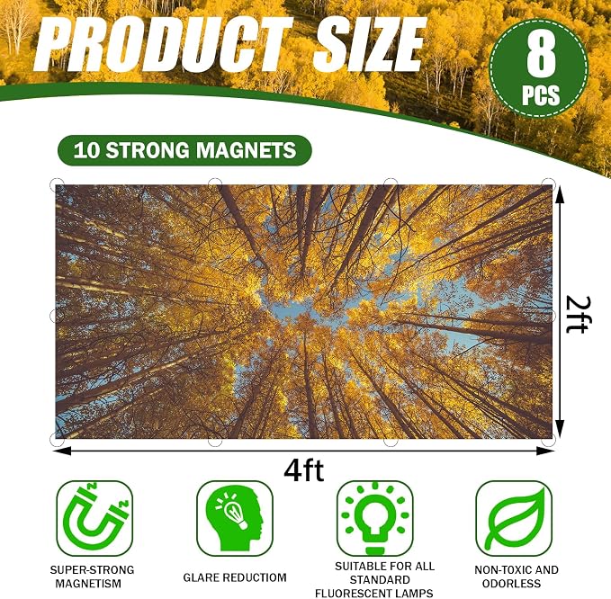 8 Pcs Fluorescent Light Covers - Image 2