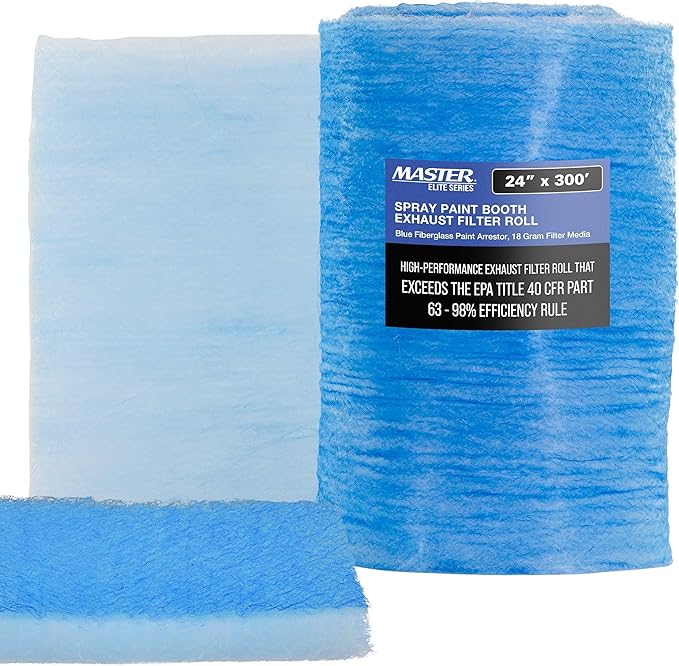 Master Airbrush Elite Paint Spray Booth Exhaust Filter Roll 24" x 300' by MasterAirbrush