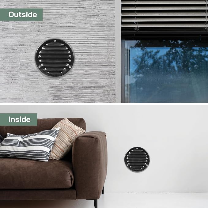 Vent Systems 4" Inch Scratch Resistant Black Soffit Vent Cover - Image 5