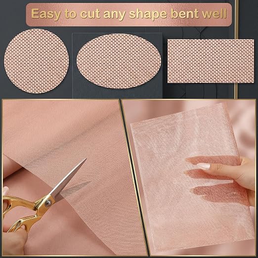Therwen 18 Inch x 35 ft Copper Mesh Screen 99.9% Pure Copper 40 Mesh Roll Wire - Image 4