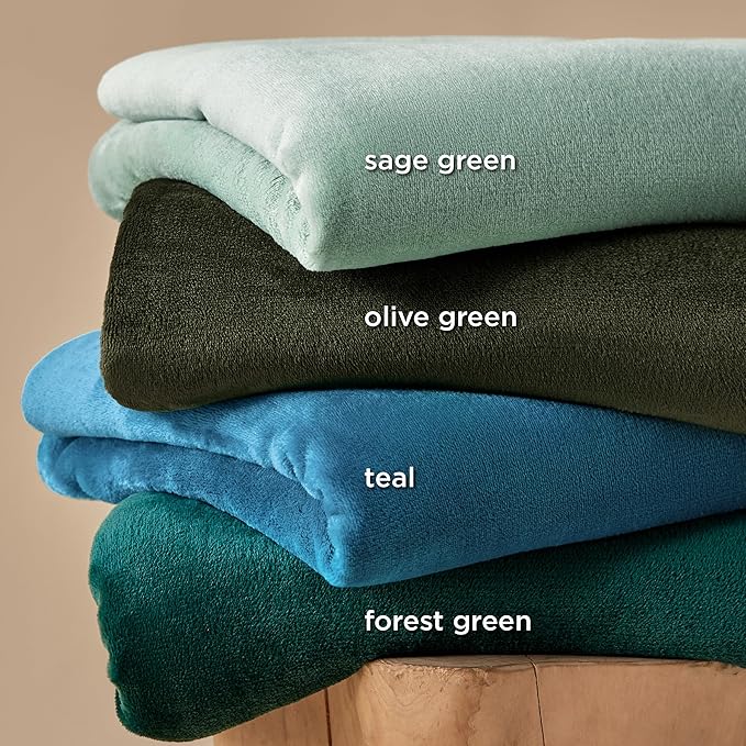 Bedsure GentleSoft Sage Green Fleece Blanket King Size - 280GSM Soft Lightweight Plush Cozy Blankets for Bed, Sofa, Couch, Travel, Camping