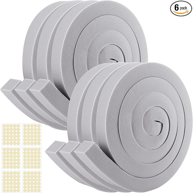 moonoom 6 Pcs Foam Air Conditioner Weatherseal Tape-1'' x 1'' x 6.5ft Air by moonoom