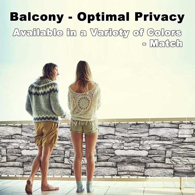 Privacy Screen 8.2' x 23' UV Protection Weather-Resistant Outdoor Privacy - Image 2