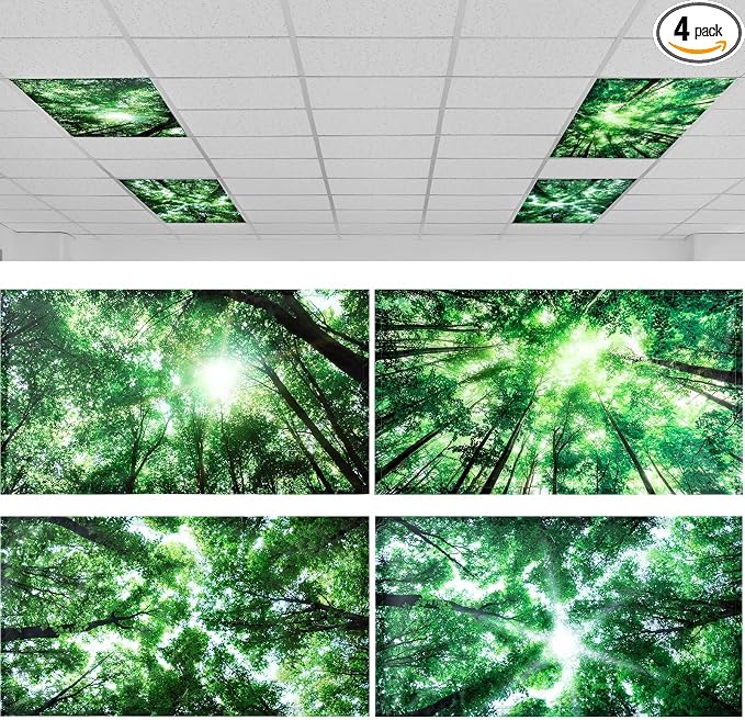 ROCEEI 4 Pcs Fluorescent Light Covers by ROCEEI