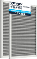 16X25X1 Air Filter-MERV 8, Washable & Reusable Electrostatic Air Filter by VOVAV