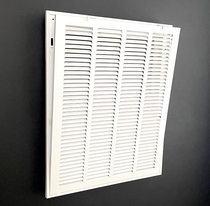 16" wx20 h Stamped face Steel Filter Return Grille White Powder Coating - Image 2