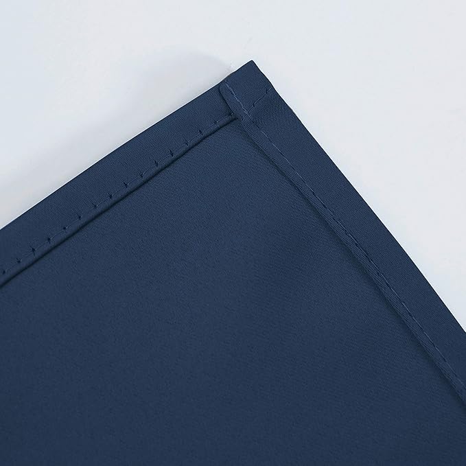 LEMOMO Navy Blue Blackout Curtains 42 x 54 Inch Length Set of 2 Panels Grommet Bedroom Curtains for Living Room